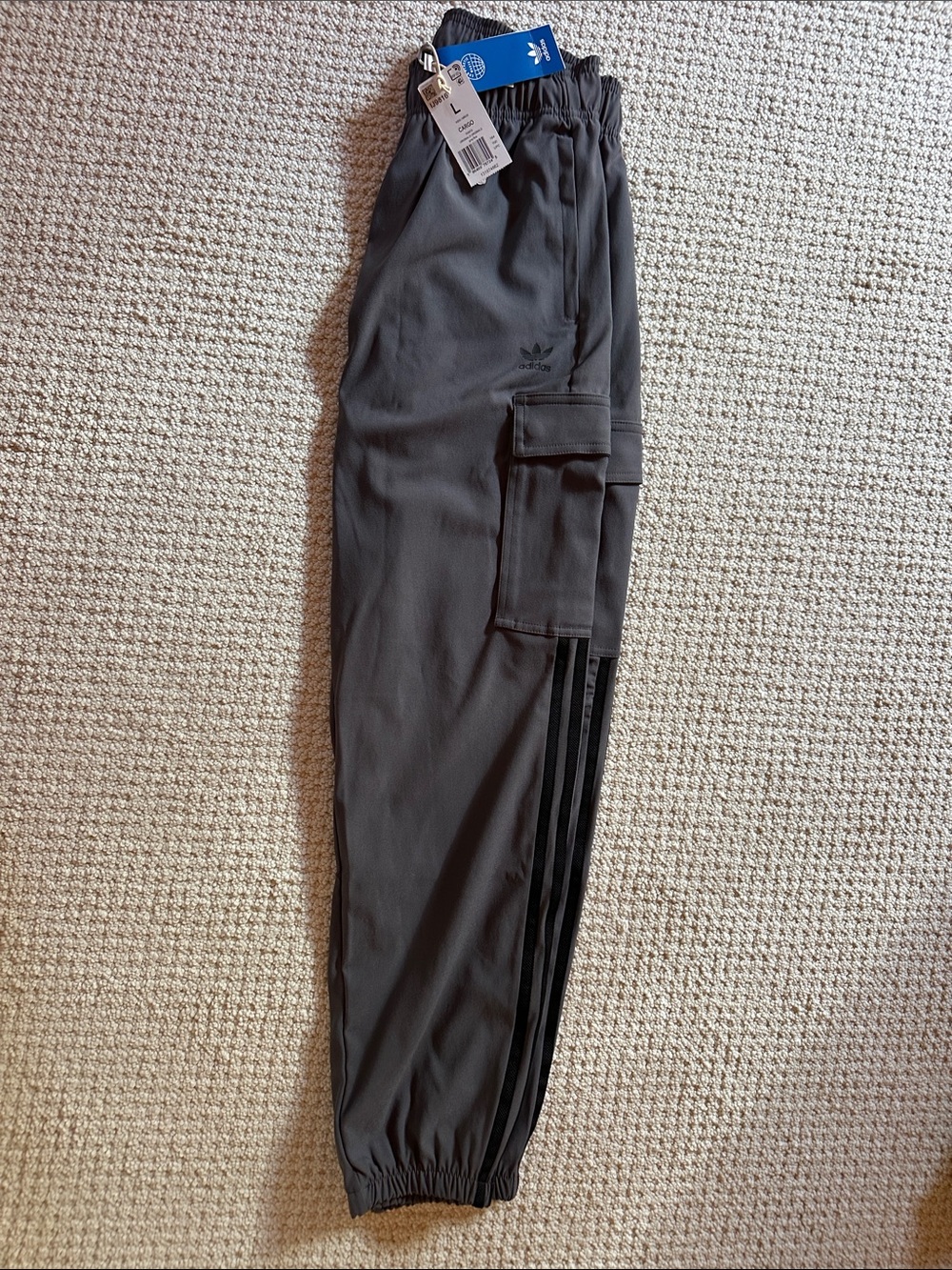 NWT adidas Kids Cargo Pants - Charcoal Gray